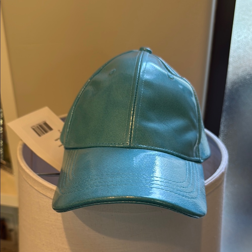 Stand Studio Shiny Turquoise leather Baseball Cap